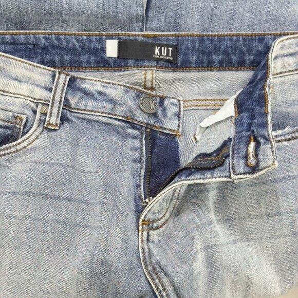 KUT from the KLOTH FARRAH Baby Bootcut Women's Jeans Dark Wash Stretch Size 12 - Picture 4 of 11